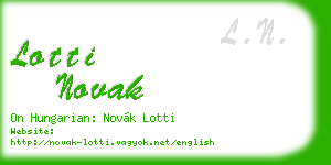 lotti novak business card